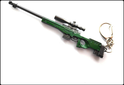 gtrp Top_Pubg Keychain || AWM Sniper with 8x Scope Military Skin Weapon/ Gun Key Chain