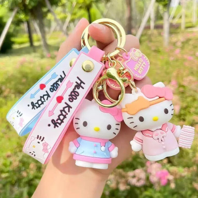 SRG Cute 3D Hello Kitty Keychain For Girls & Boys_KC Key Chain
