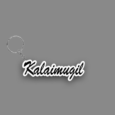 SY Gifts SYG Kalaimugil Name Keychain White And Black Key Chain