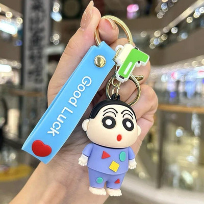 Mubco Cute Shin Chan 3D Keychain |Strap Charm & Hook | PVC Cartoon Model Gift Boy Girl Key Chain