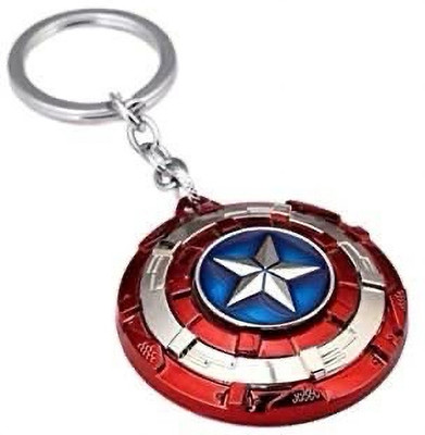 SHRI JI Avengers Captain America Rotating Shield Metal Keyring Key Chain
