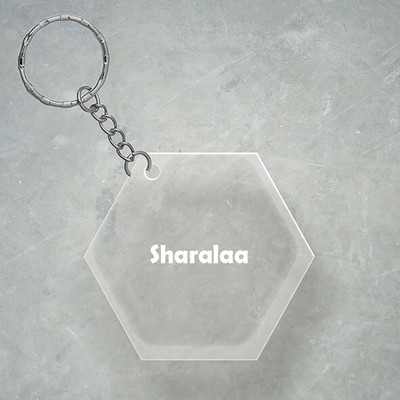 SY Gifts Sharalaa Name Hexagon Keychain Key Chain