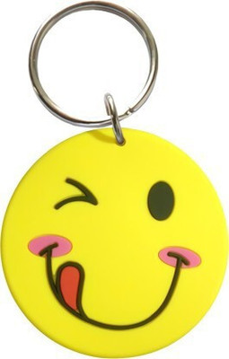 gtrp keychain-Two Sided Emoji Smiling Face (KC-2) Rubb Key Chain