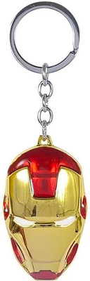 GKCH keychain-Iron Man Face Shining Pendant Key Chain