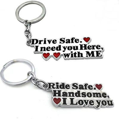 Sahib Collection Drive Safe and Ride Safe Combo Keychain and Keyring| Pack of 2 Key Chain