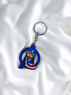 radherani America Keychain | 3D Rotating Superhero Shield Key Chain for Marvel Fans Key Chain