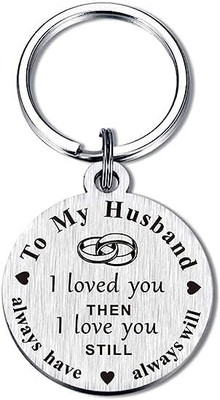 Myurawells Key Chain Gifts for Husband Him I Loved You Then I Love You Still Keychain Key Chain