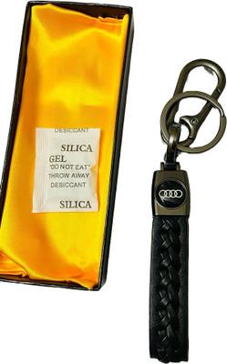 GKM Audi CAr stripped premium quality hook keychain Key Chain
