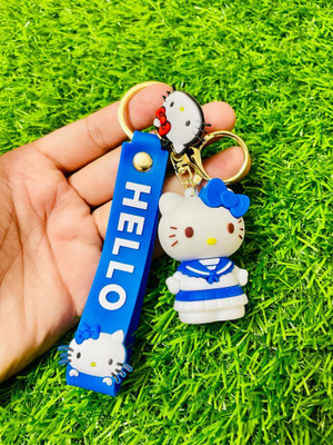 GKM Hello Kitty Cute premium quality 3D pvc strap keychain for girls Key Chain