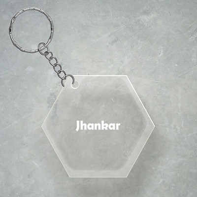 SY Gifts Jhankar Name Hexagon Keychain Key Chain