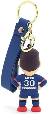 gtrp Blue Messi 3D Rubber With Long Ribbon 01-New298 Key Chain