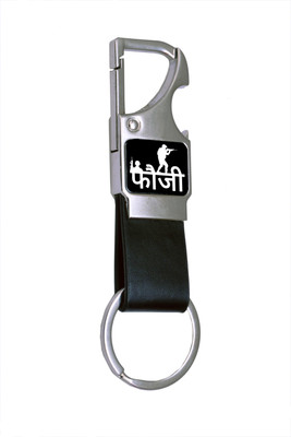 TRAQ Key-Chain_FAUJI ENGRAVED METAL KEYCHAIN WITH INTEGRATED OPENER FOR CAR OR BIKE Key Chain
