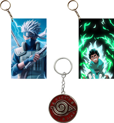 Hariyaali Enterprises LLP Naruto KAKASHI AND MIGHT GUY FRIEND Spinning Unique Style 3 pcs Combo Key Chain