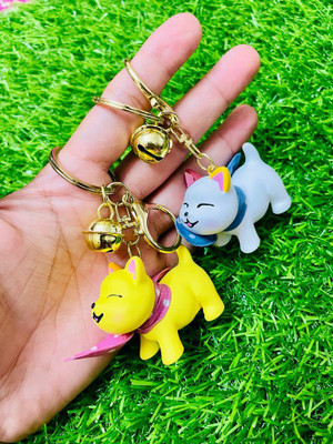 GKM Pushy Cat Cute combo set keychain for cars/bikes/men/girls Key Chain