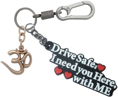 SHOKY LOOKS Beautiful Multicolor Drive Safe With Shiv Ji OM Stylish Locking Hook Key Chain