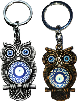 MAG BEE Evil Eye Proection (Design-5 & Design-9) Combo Pack of 2 for Car Bike-kC199 Key Chain