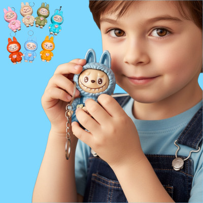 FlyTouch Cute Labubu Expression Keychain for Car, Bike, and Backpack Accessories Key Chain