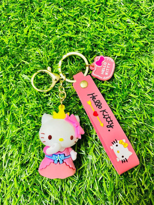 GKM Stylish Kitty in Frock 3D premium quality PVC keychain for girls Key Chain