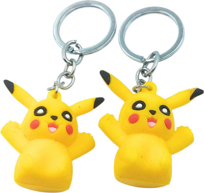 Key Era Pikachu Poke mon Ball Combo Rubber Figure Key Chain