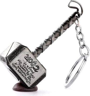 GRACIE COLLECTION AVENGERS INFINITY WAR THOR HAMMER ANTIQUE METAL KEY CHAIN. Key Chain