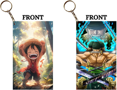 Hariyaali Enterprises LLP One Piece LUFFY AND ZORO SMILE AND ANGER Unique Style 2 pcs Combo Key Chain