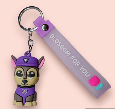 YuNiesto Appealing & Lightweight 3D Rubber Keyring (Dog with Cap Character) Key Chain