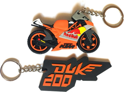 Meeko.com R-E-D B-U-L-L Bike With D-U-K-E 200 Rubber Key Chain 03t Key Chain