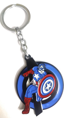 WHITE POPCORN Character Avengers Rotating keychain Key Chain