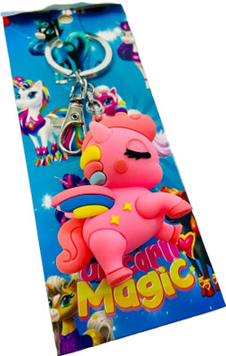 GKM Best Quality Cute Baby Unicorn 3D keychain Key Chain