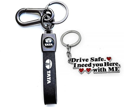 gtrp Tata Leather Strap Metal Hook Keyring With Drive Safe -New934 Key Chain