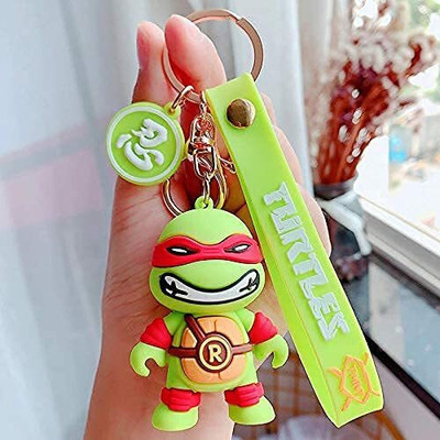 GKM Cartoon Character Ninja Turtles premium quality keychain with hook & strap Key Chain