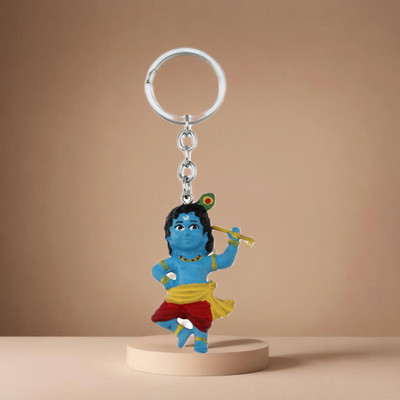 BLESSINGS PVC Standing Basuri Krishna Key Chain