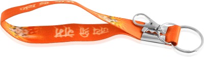 MissMister Silk Orange coloured Jai Shri ram Long hoop keychain(Pack of 1) Key Chain