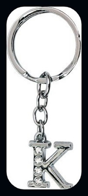 BBG BBG_Alphabet Letter K Silver Metal Design-KC-A Key Chain