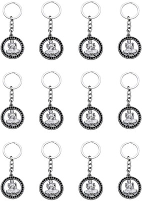 BLESSINGS Set of 12 Goddess Saraswati Metal A Key Chain