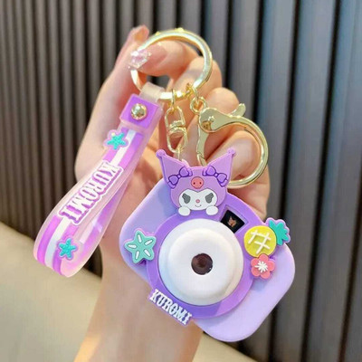 ZOQQI Hello Kitty Mini Camera Keychain with LED Cartoon Projection Light Toy Gift Key Chain
