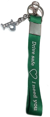 Meeko.com P letter with Drive Safe Tag key chain 0p Key Chain