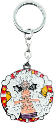 Buko One Piece Spinning Anime Metal Keychain Anti-Rust, Wheel Rotating Design Key Chain
