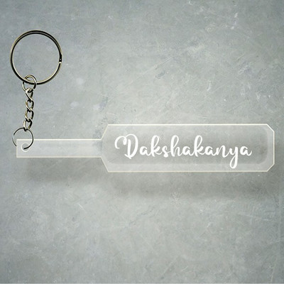 SY Gifts Cricket Bat Logo Design With Dakshakanya Name Key Chain