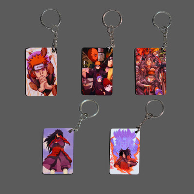 Inkaa Set of 5 Anime Naruto MDF Keychains Key Chain