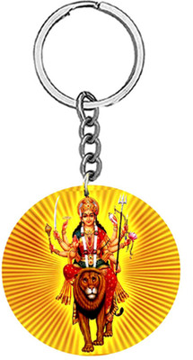 AFH Ma Adhishakti Mata Durga Religious Keychain for Men and Women Key Chain