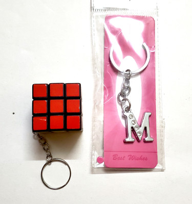 ShopTalk Mini cube with M letter Key Chain