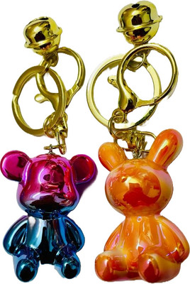 GKM Cute Acrylic 3D bear Panda high quality combo set keychain Key Chain