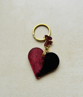 YARA CREATION heartblackred Key Chain