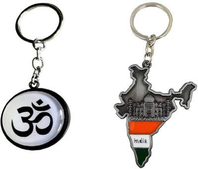 MOREL DOUBLE SIDED OM KEYCHAIN AND MAP KEYCHAIN Key Chain