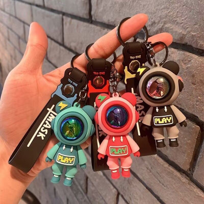 Samvardhan Cute Astronaut Silicone Keychain & Keyring for Kids(Random Color)Pack of 1 Key Chain