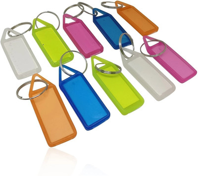 navjai Keychain Keyrings with Name Label Split Ring Keytags Key ka challa 50pcs Key Chain