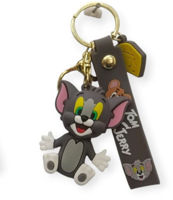 HunnyGift Fancy and 3D design stylish Tom and Jerry New Trendy Keychain, material . Rubber Key Chain