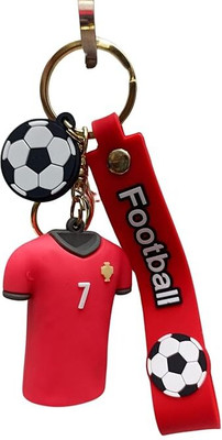 GKM Ronaldo CR7 famous in jersey 3D rubber keychain (Type-1) Key Chain