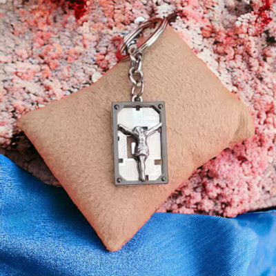 Sullery lord jesus christ crusifix sqaure Sullerykey202161 Key Chain